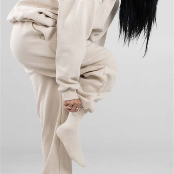 Comfrt Joggers Women's Small Bone Ivory Cream Sweatpants - Picture 5 of 5